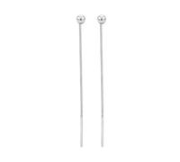 Elli - Orecchini Pendenti Sfera Minimale Pull Through in Argento Sterling 925 1 pieces female