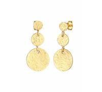 Elli - Orecchini Pendenti Retro Placchetta Vintage Organico in Argento Sterling 925 Placcato Oro 1 pieces female