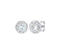 Elli - Orecchini glamour rotondi con cristalli in argento sterling 925 1 pieces female