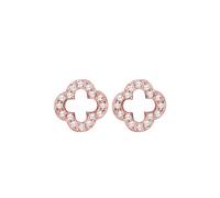 ELLI Orecchini 'Kleeblatt' oro rosé / trasparente Donna ELLI One Size oro rosé / trasparente
