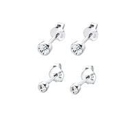 Elli - Orecchini a perno Set di 2 con cristallo in Argento Sterling 925 1 pieces female