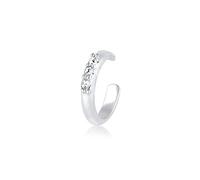 Elli Orecchini Manicotto auricolare singolo da donna con cristalli in Argento 925 placcato oro