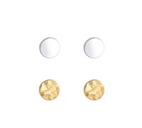 Elli - Orecchini a Perno Set di 2 Martellato Lucido in Argento Sterling 925 1 pieces female
