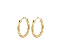 Elli - Creoli Casual Finitura strutturata Basic Trend Minimal in argento sterling 925 Orecchini 1 pieces female