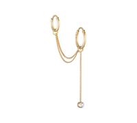 Elli - Solitario Glamour Cristallo 925 Argento Orecchini a cerchio 1 pieces female
