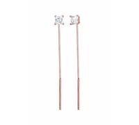 Elli - Orecchini Pendenti Geo Minimale Pull Through con Cristalli di Zirconia in argento sterling 925 1 pieces female