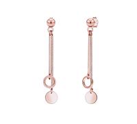 Elli - Orecchini Pendenti Catena Cerchio Bacchetta Geo di Base in Argento Sterling 925 1 pieces female