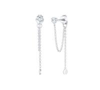 Elli - Orecchini pendenti con catena vintage e cristalli in Argento Sterling 925 1 pieces female