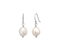 Elli - Orecchini Pendenti Perla Sintetica Bianca 925 Sterling Silver 1 pieces female