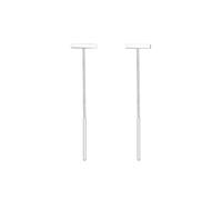Elli - Orecchini Pendenti Pull-Through Bacchetta Geo Tendenza in Argento Sterling 925 Collane 1 pieces female