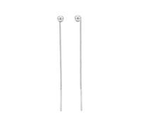 Elli - Orecchini Pendenti Sfera Minimale Pull Through in Argento Sterling 925 1 pieces female