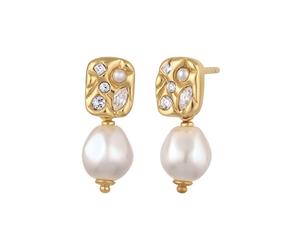 Elli - Orecchini Platelet mit Perlen von Swarovski® 925 Sterling Silver 1 pieces female