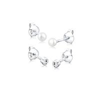 Elli Orecchini Set di Orecchini Classici da Donna Perle di Cristallo in 925 Argento Sterling