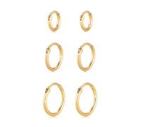 Elli - Creoli Set Trio di Base Tendenza in Argento Sterling 925 Orecchini 1 pieces female