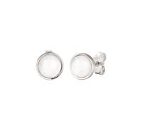 Elli - Orecchino Cerchio Moonstone Bianco 925 Sterling Silver Gold-plated Orecchini 1 pieces female