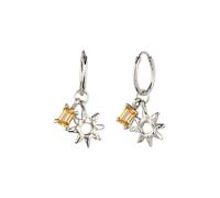Elli - Orecchino Creole Sole Citrino Giallo 925 Sterling Silver Orecchini 1 pieces female