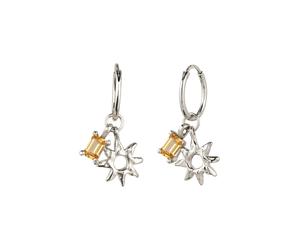 Elli - Orecchino Creole Sole Citrino Giallo 925 Sterling Silver Orecchini 1 pieces female