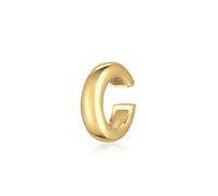 Elli - Orecchino da donna ear cuff modello minimal spesso in argento sterling 925 color oro One Size
