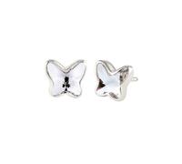 Elli - Orecchino farfalla Cristalli di vetro Bianco 925 Sterling Silver Orecchini 1 pieces female