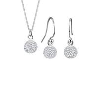 Elli Parure da Donna in Argento 925 con Cristallo , 45 cm
