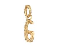 Elli Pendants Ladies Letter G Organic Look In 925 Sterling Silver Gold Plated