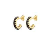 Elli - Perla creoli bianca e nera classica in argento sterling 925 Orecchini 1 pieces female