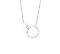 Elli - Piastra Circolare a Catena a Piselli Geo Design in argento sterling 925 Collane 1 pieces female