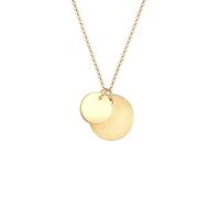 Elli - pisello pisello catena piastrina cerchio duo spazzolato in argento sterling 925 Collane 1 pieces female