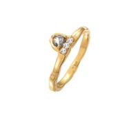 Elli PREMIUM - Orecchini classici rotondi con gemma incastonata in argento sterling 925 placcato oro Anelli 1 pieces female