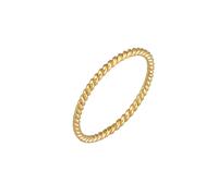 Elli Anelli Donne Ritorto di Base Look Minimale in Oro Giallo 375