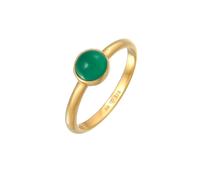 Elli PREMIUM - Solitario di base verde con pietra preziosa d'agata in Argento Sterling 925 placcato rodio Anelli 1 pieces female