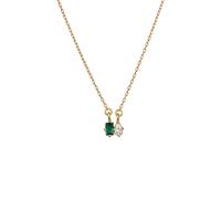 Elli PREMIUM - Collana corta con pietra Goccia Zirconia Smeraldo sintetico Verde 925 Sterling Silver Collane 1 pieces female