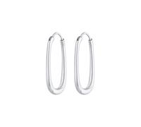 Elli PREMIUM - Creoli ovale elegante senza tempo di base in argento sterling 925 Orecchini 1 pieces female