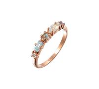 Elli PREMIUM - Memoire Classico con topazio pietra di luna e ametista in Argento Sterling 925 placcato oro Anelli 1 pieces female