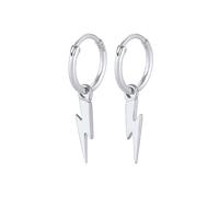 Elli PREMIUM - Orecchini a cerchio simbolo del fulmine di base in Argento Sterling 925 placcato oro 1 pieces unisex