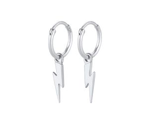 Elli PREMIUM - Orecchini a cerchio simbolo del fulmine di base in Argento Sterling 925 placcato oro 1 pieces unisex
