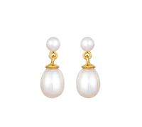 ELLI PREMIUM Orecchini oro / bianco perla Donna ELLI PREMIUM Einheitsgröße