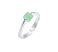 Elli PREMIUM - Piramide classica elegante con pietra preziosa di giada in Argento Sterling 925 placcato oro Anelli 1 pieces female