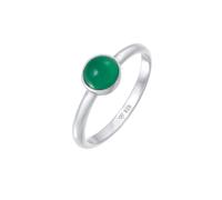 Elli PREMIUM - Solitario di base verde con pietra preziosa d'agata in Argento Sterling 925 placcato rodio Anelli 1 pieces female