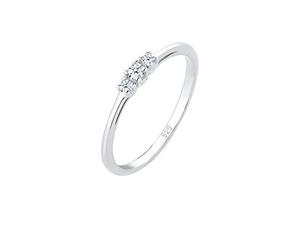 Elli PREMIUM Women Silver Solitaire Engagement Ring