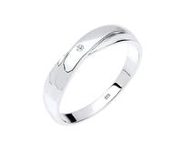 Elli Ring Women Elegant Engagement with Diamond (0.02 ct.) in 925 Sterling Silver