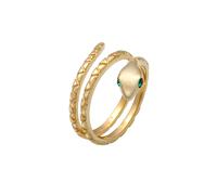 Elli - Serpente Pinky Moderno con Cristalli in Argento Sterling 925 Placcato Oro Anelli 1 pieces female