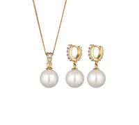 Elli - Set con perle Cristalli di vetro Bianco 925 Sterling Silver Set gioielli 1 pieces female