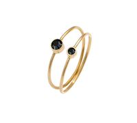 Elli - Set Filigrana con Cristalli Nero in Argento Sterling 925 Anelli 1 pieces female