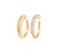 Elli - Single Earcuff Duo Trend Blogger con cristalli Zirconia in argento sterling 925 Orecchini 1 pieces female