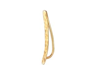 Elli - Singolo Earclimber di base martellato in Argento Sterling 925 Orecchini 1 pieces female