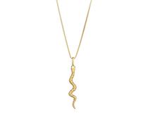 Elli - Snake Ciondolo Trend con cristalli Zirconia in argento sterling 925 placcato oro Collane 1 pieces female