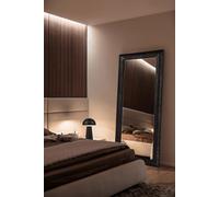 ELLI SPECCHIO DA PARETE CORNICE PLASTICA NERA INSTALLABILE VERTICALMENTE ED ORIZZONTALMENTE 90X190CM