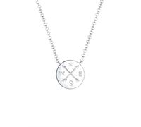 Elli - Targhetta Bussola da Escursionista Trend di Viaggio in argento sterling 925 Collane 1 pieces female