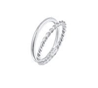 Elli - Twisted Basic Set di 2 in Argento Sterling 925 Anelli 1 pieces female